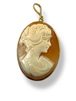 Pendant Mandile 1922 Woman Cammei  in Silver Conchiglia 2MCICM107